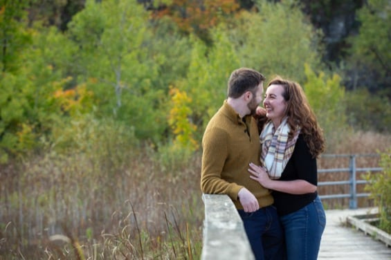 Burlington wedding photography in garden