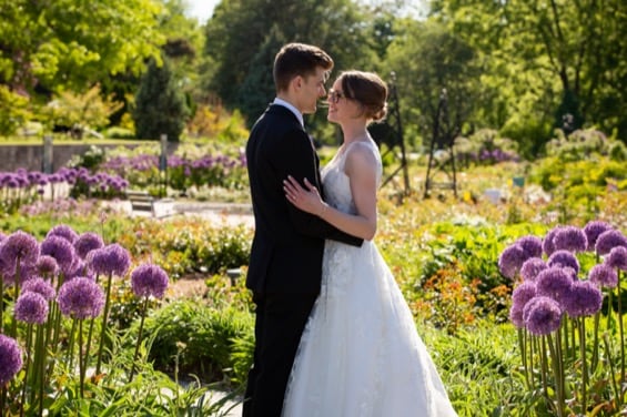 young couple before the wedding in Burlington