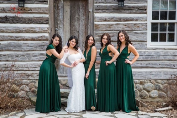 bride and bridesmaids in mississauga